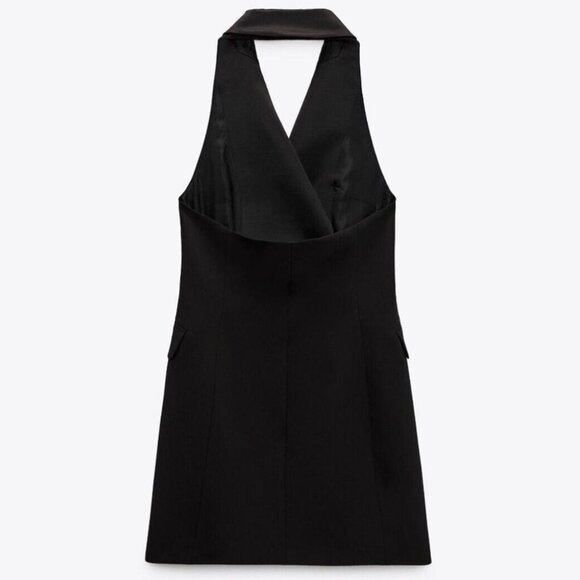 ZARA Black Tuxedo Blazer Dress - Picture 2 of 9